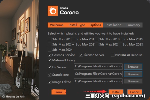 CR(Corona)渲染器 11 中文汉化版安装教程 for 3dmax 2016-2024安装包下载